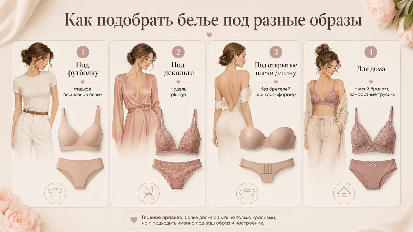 Как выбрать женское белье, которое будет удобным и красивым 2 Как подобрать белье под разные образы